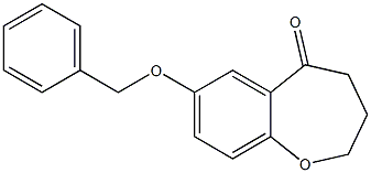 7-(Benzyloxy)-3,4-dihydro-1-benzoxepin-5(2H)-one 结构式