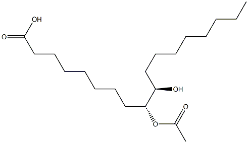 (9R,10R)-9-Acetyloxy-10-hydroxyoctadecanoic acid 结构式