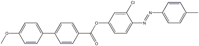 4-(4-Methoxyphenyl)benzoic acid 4-[(4-methylphenyl)azo]-3-chlorophenyl ester 结构式