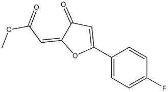 2-Methoxycarbonylmethylene-5-(4-fluorophenyl)furan-3(2H)-one 结构式