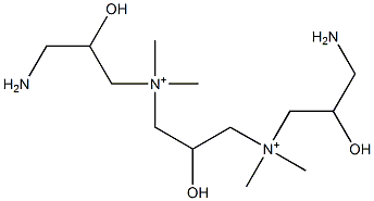 N,N'-Bis(3-amino-2-hydroxypropyl)-2-hydroxy-N,N,N',N'-tetramethyl-1,3-propanediaminium 结构式