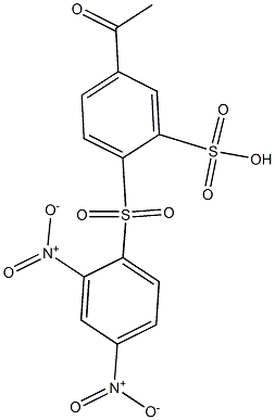5-Acetyl-2-[(2,4-dinitrophenyl)sulfonyl]benzenesulfonic acid 结构式
