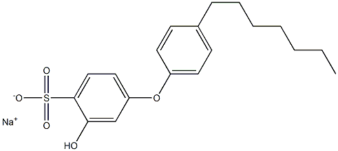 3-Hydroxy-4'-heptyl[oxybisbenzene]-4-sulfonic acid sodium salt 结构式