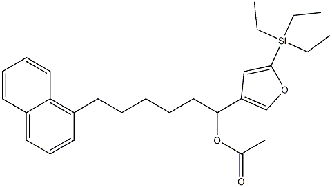 Acetic acid 1-[5-(triethylsilyl)-3-furyl]-6-(1-naphtyl)hexyl ester 结构式