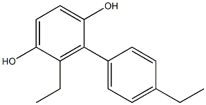 2-(4-Ethylphenyl)-3-ethylbenzene-1,4-diol 结构式