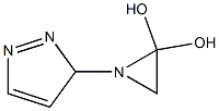 3-(2,2-Dihydroxy-1-aziridinyl)-3H-pyrazole 结构式