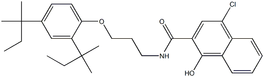 1-Hydroxy-4-chloro-N-[3-(2,4-di-tert-pentylphenoxy)propyl]-2-naphthamide 结构式