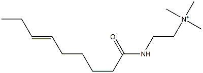 N,N,N-Trimethyl-2-(6-nonenoylamino)ethanaminium 结构式