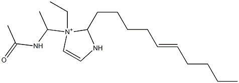 1-[1-(Acetylamino)ethyl]-2-(5-decenyl)-1-ethyl-4-imidazoline-1-ium 结构式