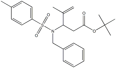 3-(Benzyltosylamino)-4-methyl-4-pentenoic acid tert-butyl ester 结构式