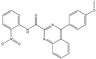 N-(2-Nitrophenyl)-4-(4-methoxyphenyl)quinazoline-2-carboxamide 结构式