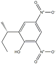 (+)-2-[(S)-sec-Butyl]-4,6-dinitrophenol 结构式