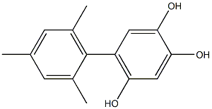 5-(2,4,6-Trimethylphenyl)benzene-1,2,4-triol 结构式