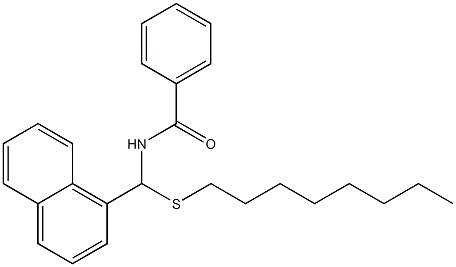 N-[(Octylthio)(1-naphtyl)methyl]benzamide 结构式