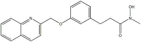 3-[3-(2-Quinolinylmethoxy)phenyl]propanehydroxamic acid methyl ester 结构式