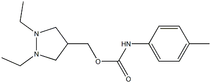 4-Methylphenylcarbamic acid 1,2-diethylpyrazolidin-4-ylmethyl ester 结构式