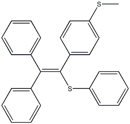 1-(4-Methylthiophenyl)-1-phenylthio-2,2-diphenylethene 结构式