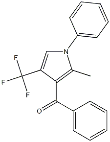 1-Phenyl-2-methyl-3-benzoyl-4-trifluoromethyl-1H-pyrrole 结构式