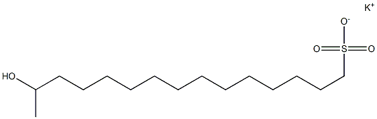14-Hydroxypentadecane-1-sulfonic acid potassium salt 结构式