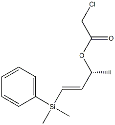 Chloroacetic acid [(R,E)-1-(phenyldimethylsilyl)-1-buten-3-yl] ester 结构式