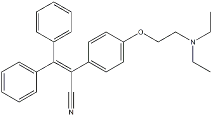 2-[4-(2-Diethylaminoethoxy)phenyl]-3,3-diphenylacrylonitrile 结构式