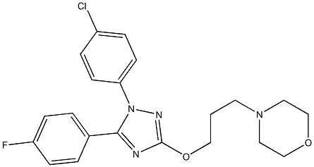 1-(4-Chlorophenyl)-5-(4-fluorophenyl)-3-(3-morpholinopropoxy)-1H-1,2,4-triazole 结构式