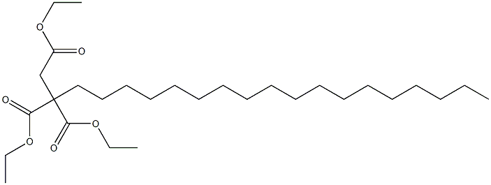 3,3-Bis(ethoxycarbonyl)henicosanoic acid ethyl ester 结构式