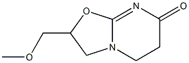 2,3,5,6-Tetrahydro-2-(methoxymethyl)-7H-oxazolo[3,2-a]pyrimidin-7-one 结构式