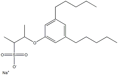 3-(3,5-Dipentylphenoxy)butane-2-sulfonic acid sodium salt 结构式