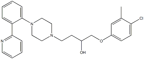 1-(4-Chloro-3-methylphenoxy)-4-[4-[2-(2-pyridinyl)phenyl]-1-piperazinyl]-2-butanol 结构式