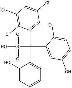 (2-Chloro-5-hydroxyphenyl)(2,3,5-trichlorophenyl)(2-hydroxyphenyl)methanesulfonic acid 结构式