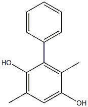 2-Phenyl-3,6-dimethylbenzene-1,4-diol 结构式