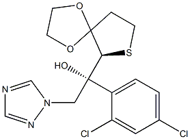 (1R)-1-(2,4-Dichlorophenyl)-1-[(6S)-1,4-dioxa-7-thiaspiro[4.4]nonan-6-yl]-2-(1H-1,2,4-triazol-1-yl)ethanol 结构式