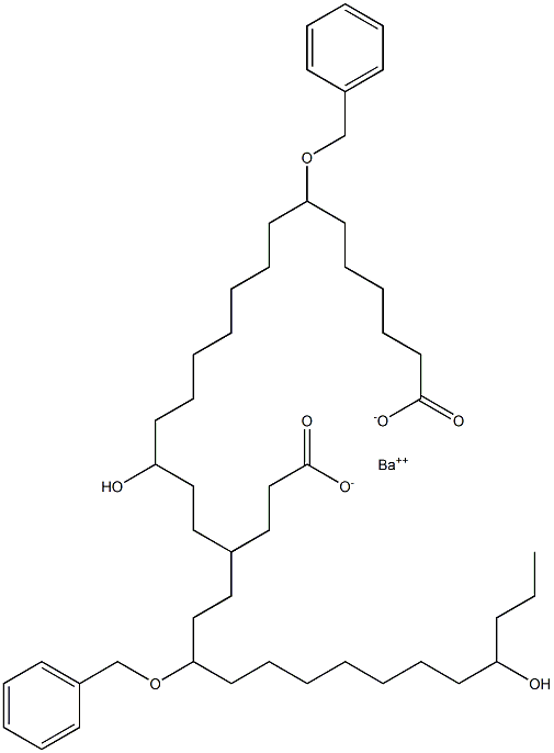 Bis(7-benzyloxy-15-hydroxystearic acid)barium salt 结构式