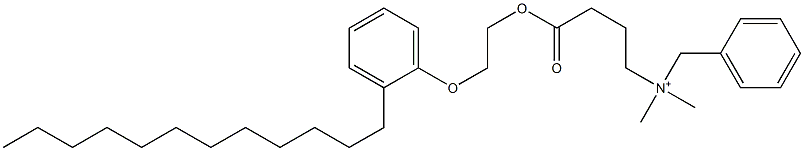 N,N-Dimethyl-N-benzyl-N-[3-[[2-(2-dodecylphenyloxy)ethyl]oxycarbonyl]propyl]aminium 结构式