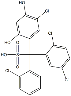 (2-Chlorophenyl)(2,5-dichlorophenyl)(5-chloro-2,4-dihydroxyphenyl)methanesulfonic acid 结构式