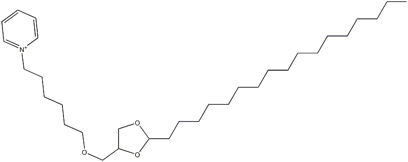 1-[6-(2-Heptadecyl-1,3-dioxolan-4-ylmethoxy)hexyl]pyridinium 结构式