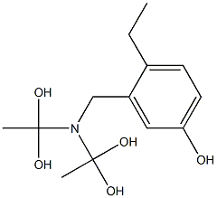 3-[Bis(1,1-dihydroxyethyl)aminomethyl]-4-ethylphenol 结构式