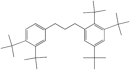 1-(2,3,5-Tri-tert-butylphenyl)-3-(3,4-di-tert-butylphenyl)propane 结构式