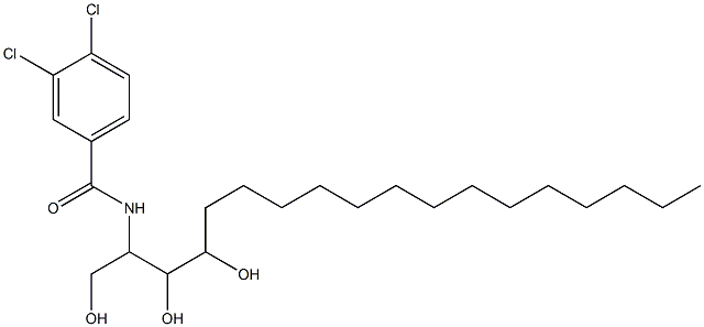 N-[2,3-Dihydroxy-1-(hydroxymethyl)heptadecyl]-3,4-dichlorobenzamide 结构式
