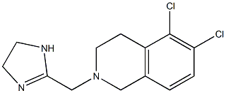 2-[[(1,2,3,4-Tetrahydro-5,6-dichloroisoquinolin)-2-yl]methyl]-4,5-dihydro-1H-imidazole 结构式