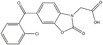 6-(2-Chlorobenzoyl)-2-oxo-3(2H)-benzoxazoleacetic acid 结构式