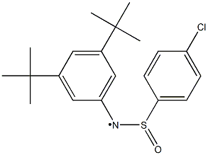 N-(3,5-Di-tert-butylphenyl)-N-(4-chlorophenylsulfinyl)aminyl radical 结构式