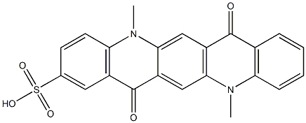 5,7,12,14-Tetrahydro-5,12-dimethyl-7,14-dioxoquino[2,3-b]acridine-2-sulfonic acid 结构式