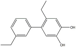 4-(3-Ethylphenyl)-5-ethylbenzene-1,2-diol 结构式