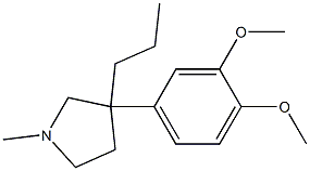 3-(3,4-Dimethoxyphenyl)-1-methyl-3-propylpyrrolidine 结构式
