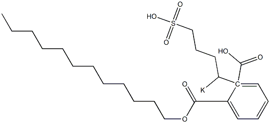 Phthalic acid 1-dodecyl 2-(1-potassiosulfobutyl) ester 结构式