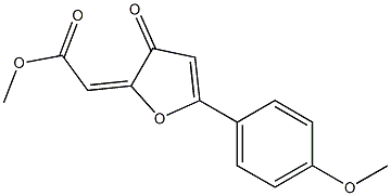 2-Methoxycarbonylmethylene-5-(4-methoxyphenyl)furan-3(2H)-one 结构式