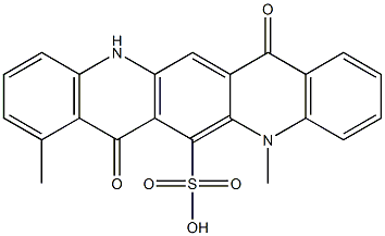 5,7,12,14-Tetrahydro-5,8-dimethyl-7,14-dioxoquino[2,3-b]acridine-6-sulfonic acid 结构式