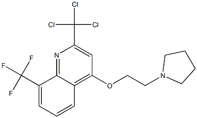 2-Trichloromethyl-4-[2-(1-pyrrolidinyl)ethoxy]-8-trifluoromethylquinoline 结构式